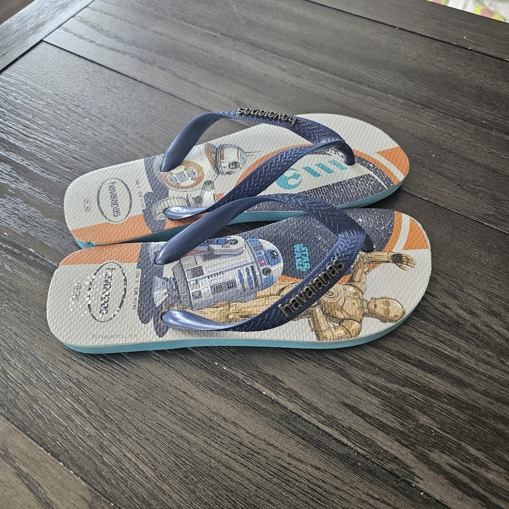 Havaianas x Star Wars Print Unisex Blue Sandals - Picture 4 of 6